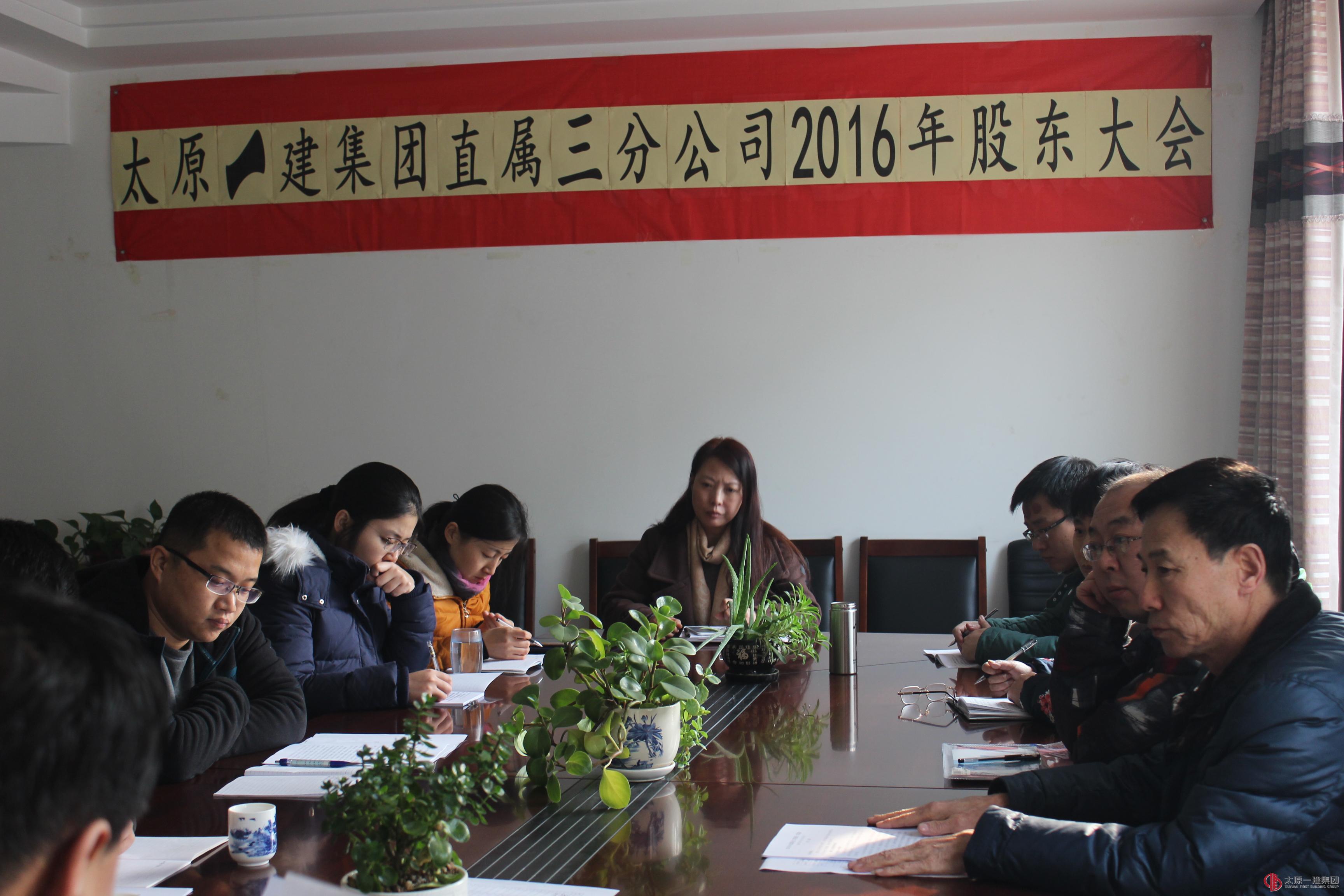 直属三分公司召开2016年度股东会议